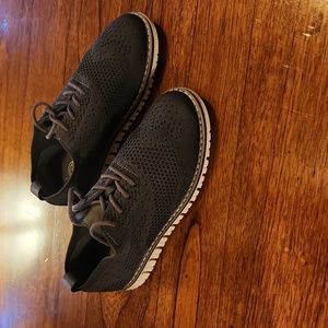 Navy Boys' dress shoe. Size 2